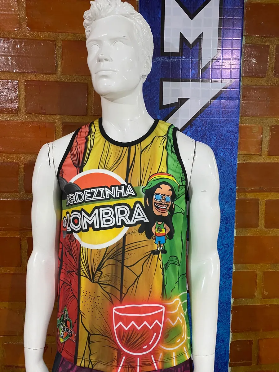 Regata colorida sublimada para bloco de carnaval
